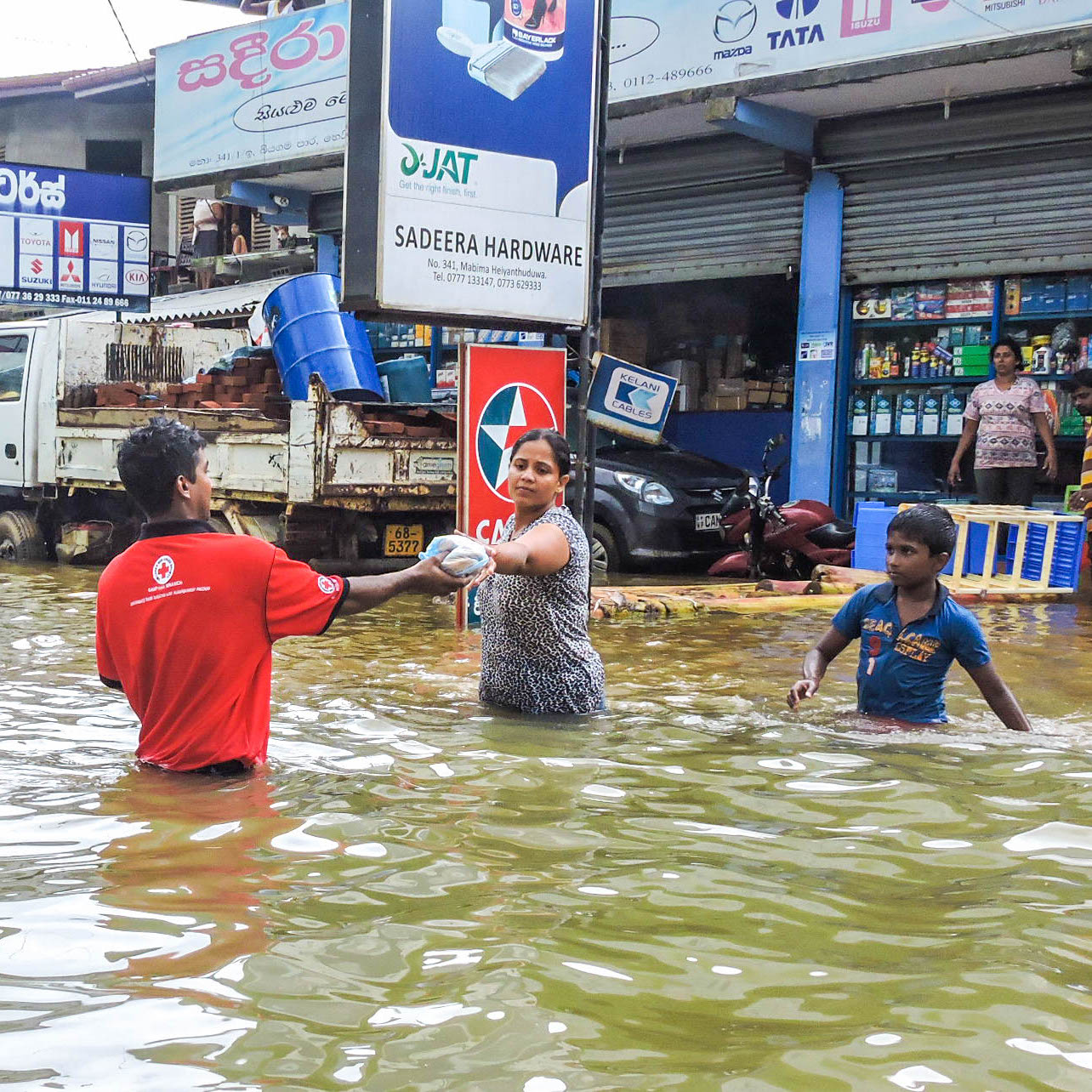Red Cross provides first aid and relief support to flood & landslide affected