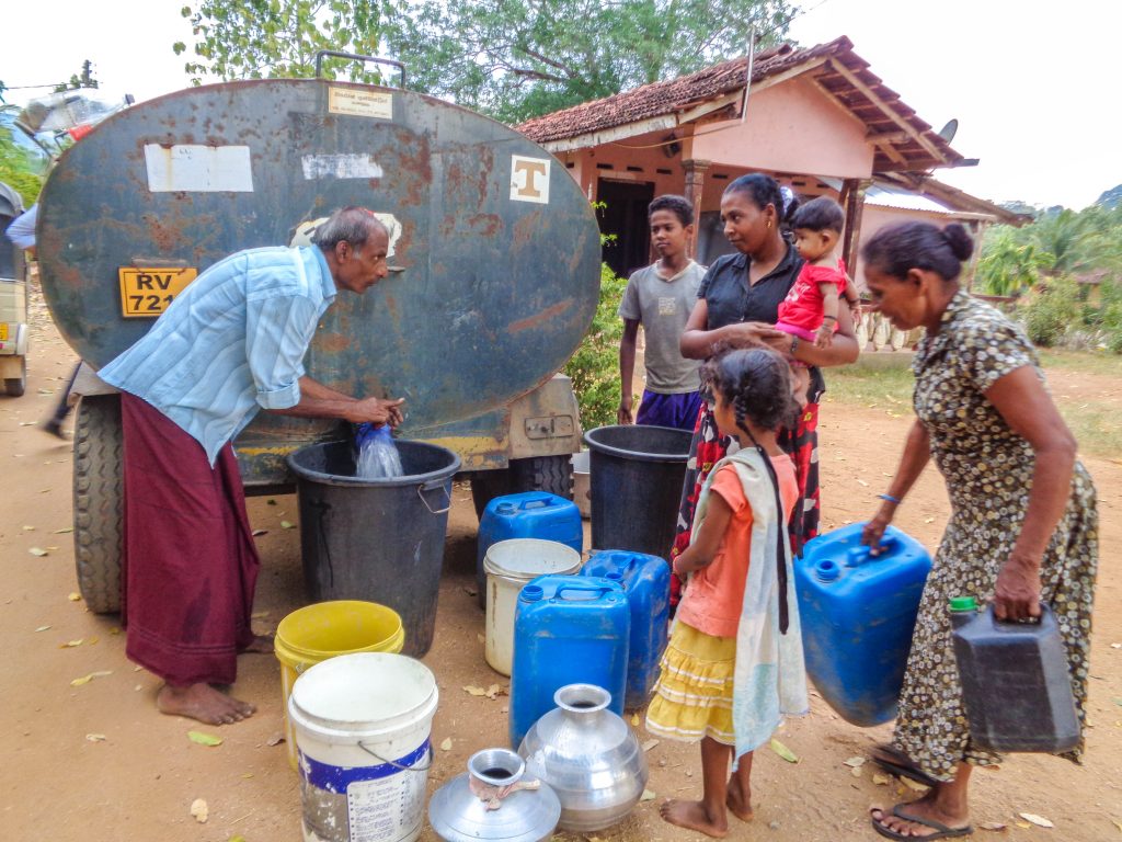 Assisting people affected by the drought in rural Sri Lanka as effects ...