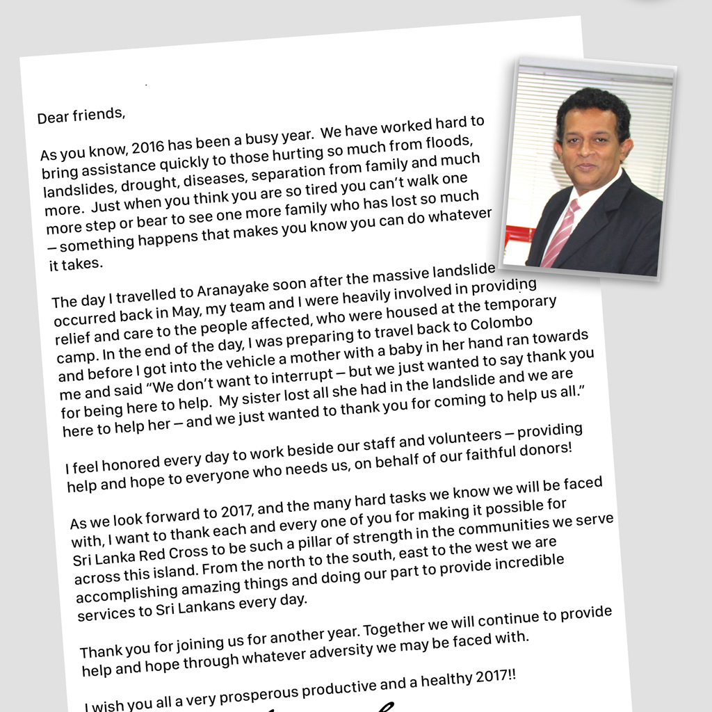 “Time to unite for the betterment of this nation” – New Year Message from the President of Sri Lanka Red Cross