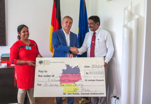 The Federal Republic of Germany donates to the floods longer term recovery programme of the Red Cross