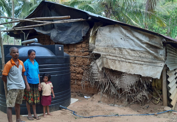 Rain water harvesting brings relief to families living in dry zones