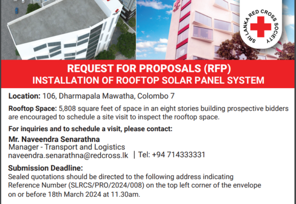 Requesting For Proposals: Installation of Rooftop Solar Panel System