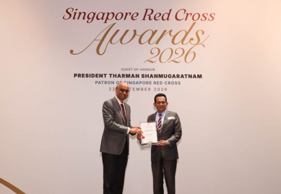 Sri Lanka Red Cross Society Honoured with the Distinguished Friend of Singapore Red Cross Award